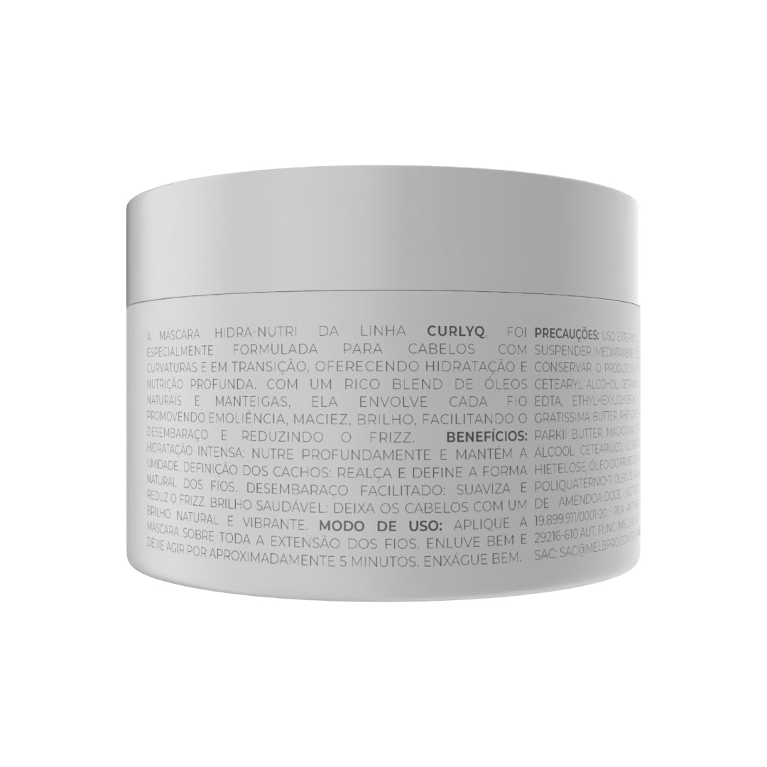 Máscara Hidra-Nutri CurlyQ 300g – Melb Pro