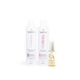 Kit CurlyQ Melb Pro – Creme de Pentear 300ml + Gel Natural 300ml + Óleo C3A 60ml | Definição, Nutrição e Brilho